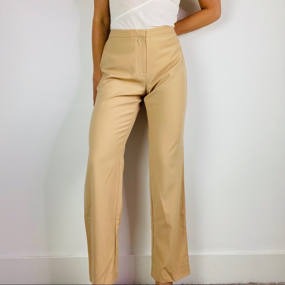 AGNONA 100% Wool Camel Trouser Wide Leg Pant 44
